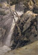 Francis Towne Waterfall near Ambleside oil painting artist